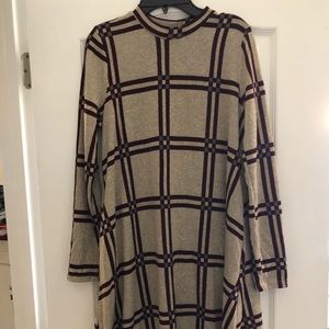 Plaid sweater dress